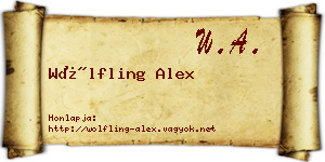 Wölfling Alex névjegykártya