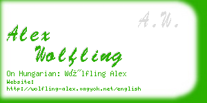 alex wolfling business card